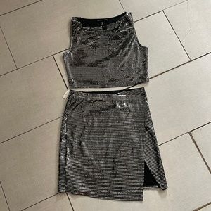 TWO PIECE SEQUIN/GLITTER SKIRT/TANK